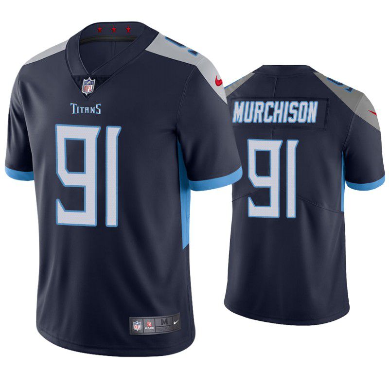 Men Tennessee Titans #91 Larrell Murchison Nike Navy Vapor Limited NFL Jersey->tennessee titans->NFL Jersey